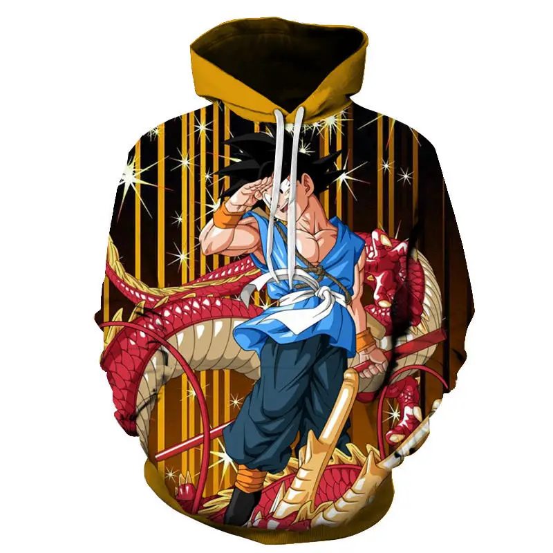 WNT194 Dragon Ball Z толстовка с капюшоном для мужчин s 3D супер Saiyans Толстовка забавная белая детская Гоку печать толстовки для женщин мужчин уличные толстовки - Цвет: WNT194