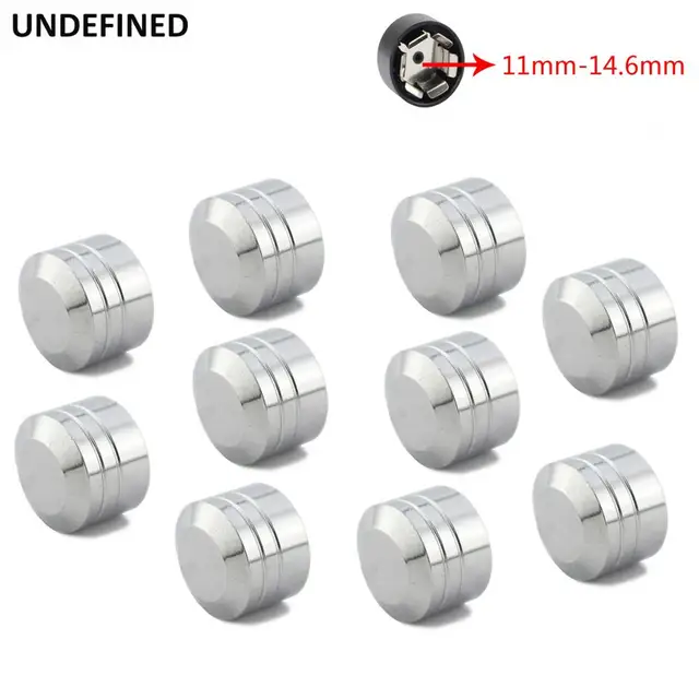 10pcs Head Bolt Cover For Harley Twin Cam Dyna Softail Touring FLH Chrome Schrauben Motor Topper Screw Caps Motorcycle Aluminum fit 11mm-14.6mm