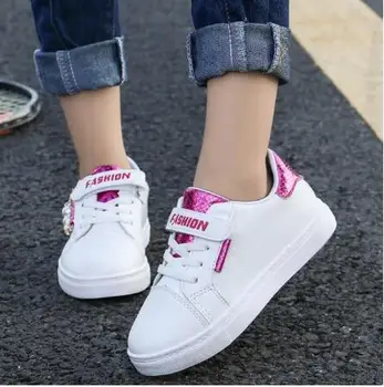 

Spring boys sneakers kids shoes girls travel outdoor basket sports shoes children's breathable leather running shoes soft flat