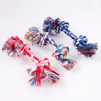 1PC 15/18/20/25cm Cotton Rope Pet Dog Toy Dog Cotton Chew Knot Toy Durable Braided Bone Rope Puppy Molar Cleaning Teeth Toys Pet 1