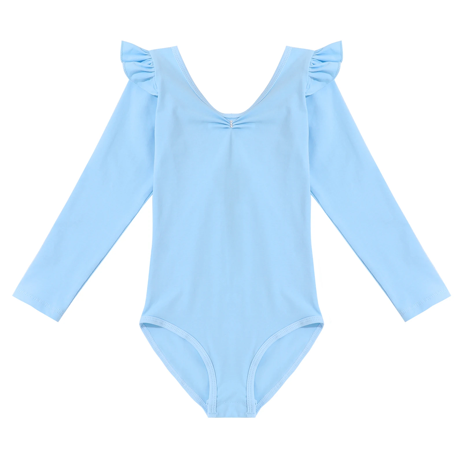 Children Girls Gymnastics Leotards Dancewear Ballerina Dance Clothing Long Sleeve Leotards Bodysuits Kids Ballet Dance Jumpsuit