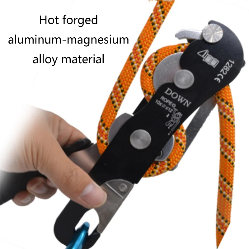 

Профессиональное оборудование для скалолазания, спусковое оборудование для каната 8-13 мм, самотормозной стопорный трос, зажим, захват, карабин для спасательного возврата