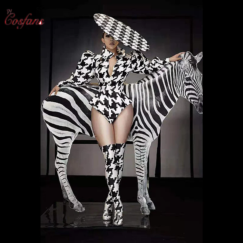 Modern-Festival-Party-Opening-Pole-Jazz-Disco-Dance-Women-Singer-Zebra-Stripes-Printing-Leotard-Stage-Wear_副本