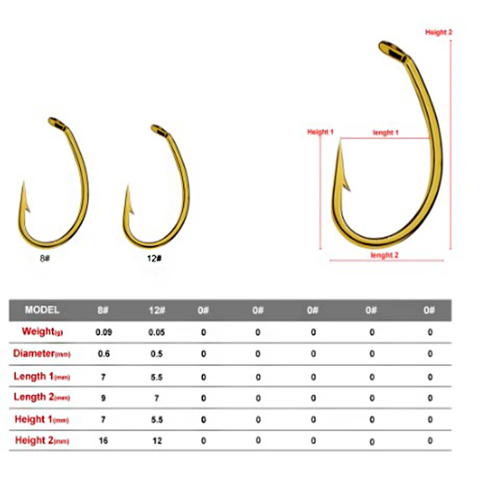 200 шт. крючок для ловли нахлыстом с колючим покрытием из высокоуглеродистой стали золотой рыболовный крючок крючки для привязывания рыболовной форели карпа лосося сухие мухи рыболовный крючок