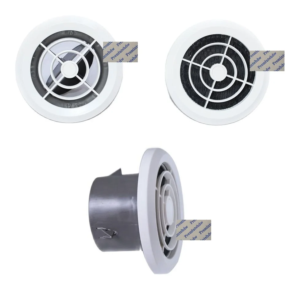 3" 4" Flow Adjustable Plastic Round Air Vent Grill Filter Cover Ventilation Ducting Hose Louver Covers Wall Ceiling Mounted