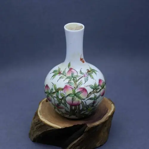 

Chinese Old Porcelain Pastel Shoutao Porcelain Bottle Longevity Peach Vases Health And Longevity The Elderly Gift