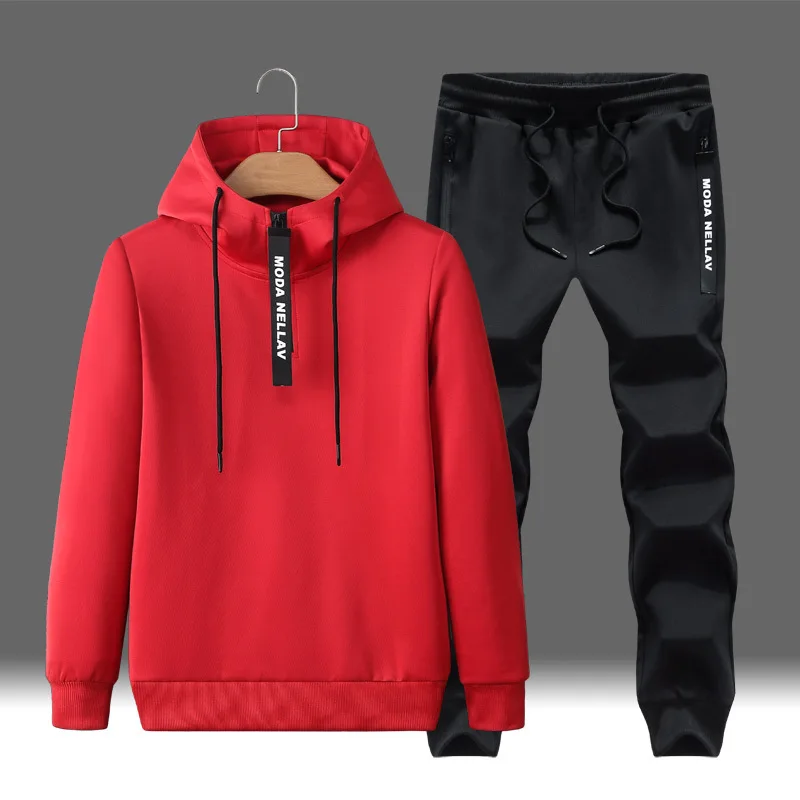 

New Style Sports Set Men's Hooded Pullover Hoody Women's Casual Sports Clothing Two-Piece Set Couples Fashion Set Fashion