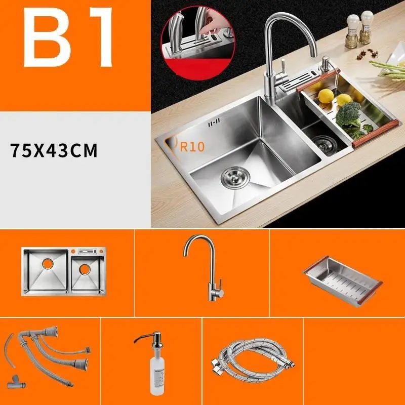 Number 1 Lavello Acero inoxible Escurridor Cocina Lavandino Evier De Cuisine кухня Cuba Pia Cozinha Fregadero Lavabo раковина для мытья посуды - Цвет: Number 1