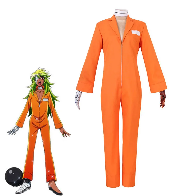 Anime-Nanbaka-Detentionhouse-Niko-Rock-Cosplay-Costume-Unisex-Adult-Jumpsuits-Halloween-Carnival-Jail-Uniforms-Custom-Made