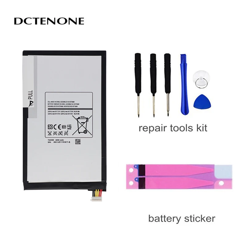 Сменный аккумулятор DCTENONE T4450E 1 шт. 4450 мА/ч для Samsung Galaxy Tab 3 8 0 T310 T311 T315 SM-T310 E0288 E0396 +