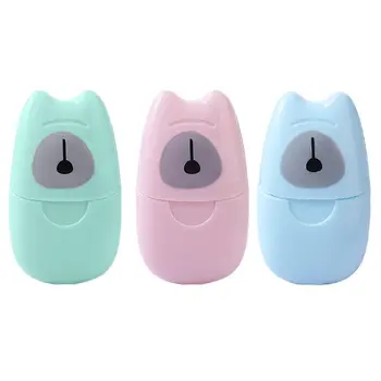

50Pcs/Box Disposable Portable Mini Soap Paper Scented Slice Sheets Travel Outdoor Washing Hand Bathing Laundry Tools With Box