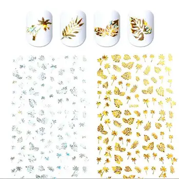 

1PC DIY Manicure Nail Art Fashion Coconut Tree Pattern For Nail Sticker 3D Laser Glitter Christmas Nail Art For Nail Decals