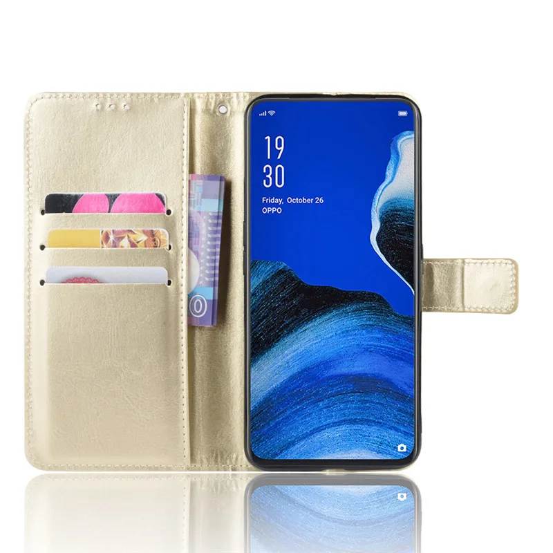 Для Oppo Reno2 Z 2Z чехол Oppo Reno 2F стильный кошелек Глянцевая кожа из искусственной кожи флип-чехол для OPPO Reno 2Z Reno2 F 2F чехол для телефона s