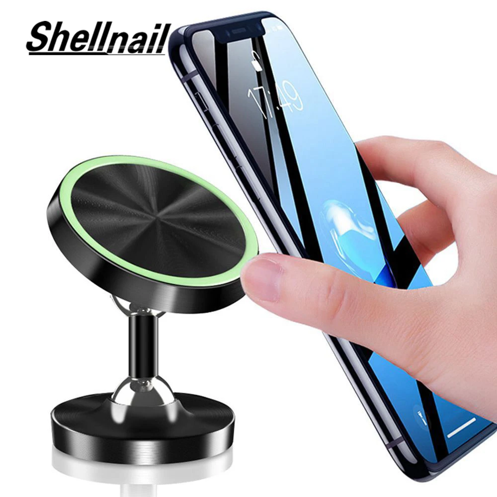 SHELLNAIL светящийся магнитный автомобильный держатель для телефона iPhone X samsung магнит автомобильный вентиляционный держатель для мобильного телефона держатель для навигатора