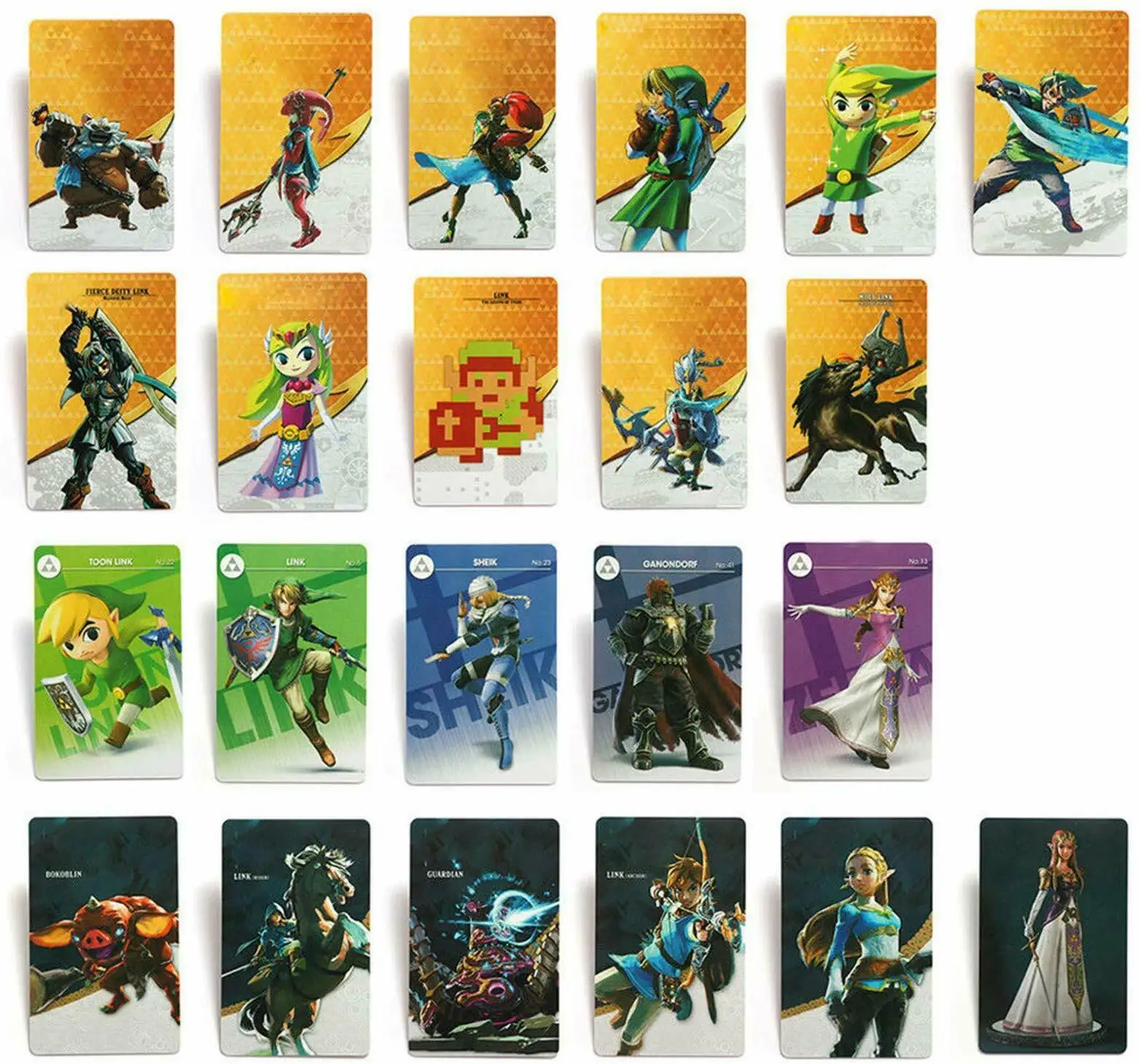 23 шт. Zelda The Legend NFC игровые карты Amiibo коллекция карты для переключателей и wii U New 3DS Young link mhha Daruk Urbosa Revali