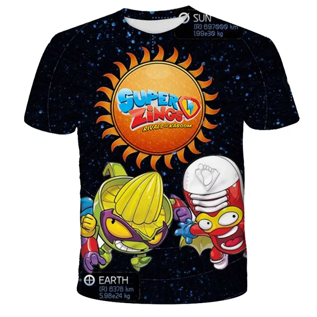 Super Zings T Shirt Kids Toddler Anime Game Streetwear Short Sleeve Children's T-Shirt Superzings Tshirt Children Clothes Tops TX-18155