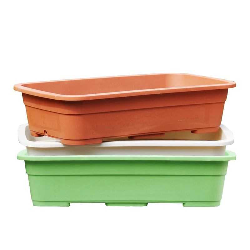 

Flowerpot Elongated Rectangle Balcony Planting Basin Widened Thick Plastic Vegetable Frame Flowers Extra Large Flowerpot