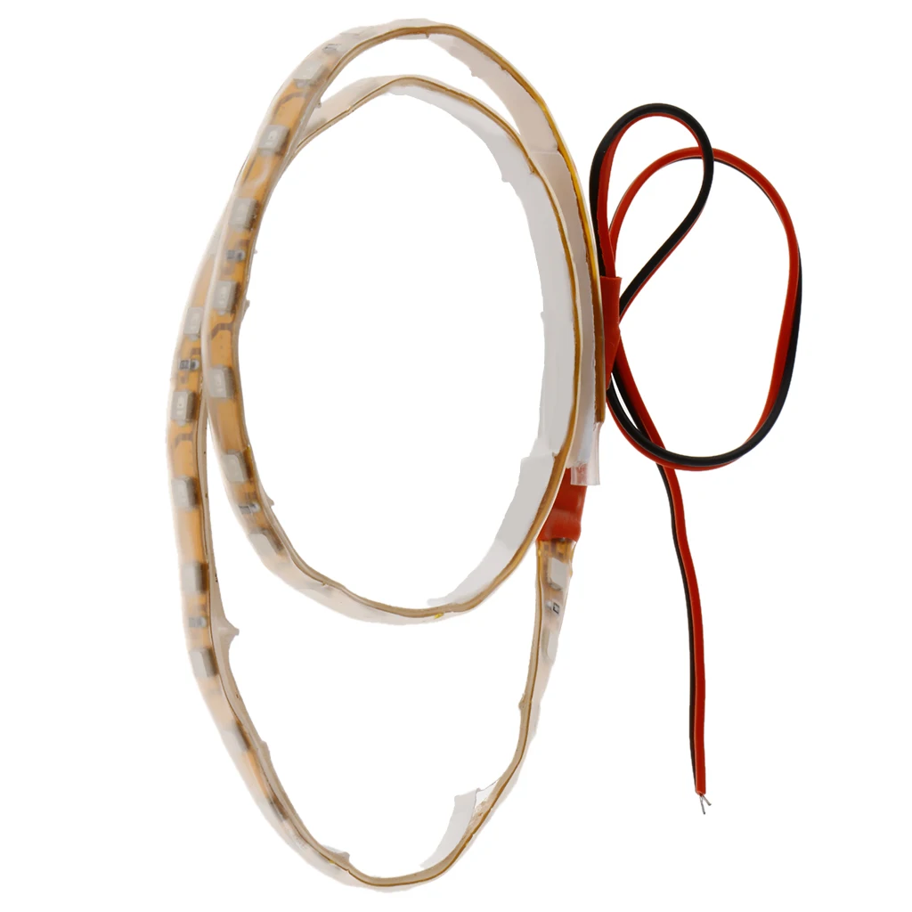 Multi-Color LED Motorcycle Ground Strip Light Kit w/Wire Blue & Red