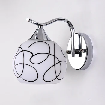 

Simple Hallway Fixture Bedside Lamp Bedroom Led Decoration Wall Light Modern Crystal Practical Sconce Porch Home