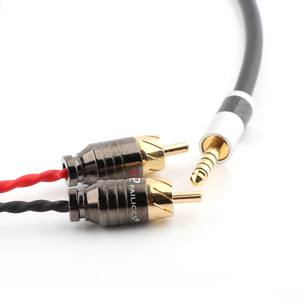 HIFI 4 4mm to 2 RCA Audio Cable 1 tp 2 splitter HIFI cable For SONY NW WM1Z A WM1A 1Z PHA 1A 2A Z1R 4 4mm Upgrade Cable