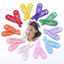20pcs Color Hair Pins Baby Children Snap Hair Clip for Women Girls Hair Accessories Tools Kids Hairpin Metal Barrette Hairgrip