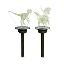 Светодиодный светильник на солнечных батареях, акриловые маленькие ночные светильники, наземные 3D наружные декоративные фонари для сада, двора