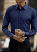 

Free ShippingMen's shirts fall 2018 new long sleeve men's shirts business casual plain color middle-aged men's shirts