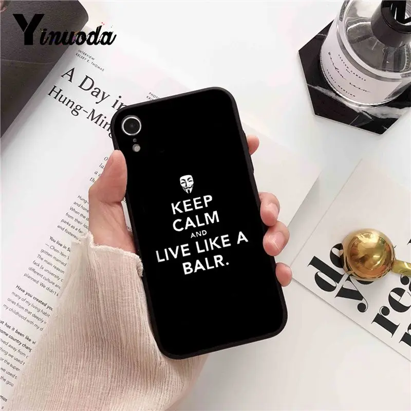 Yinuoda Cool balr log роскошный высокий протектор на конце чехол для телефона для iPhone 8 7 6 6S 6Plus X XS MAX 5 5S SE XR 10 чехол 11 pro max - Цвет: A7