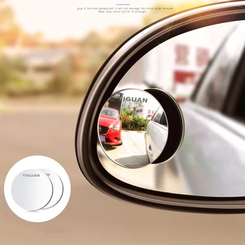 

Car 360°rotating Wide Angle Round Convex Mirror 304 stainless steel Rearview Parking Mirror for Volkswagen VW TIGUAN Car styling
