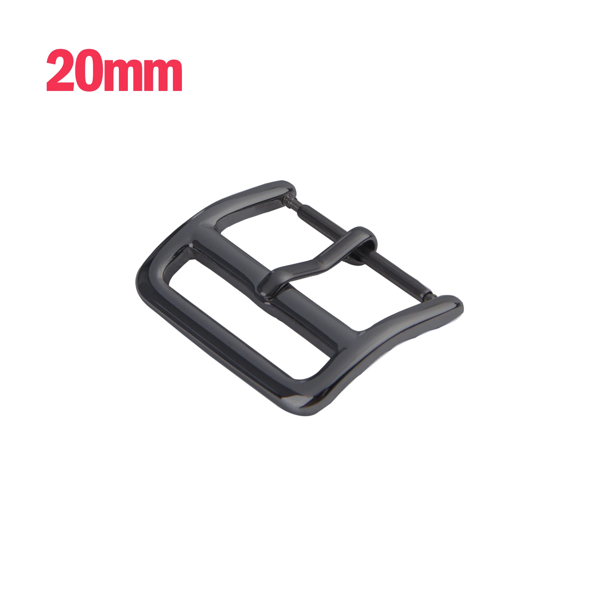 20mm black 50 шт. 16 мм 18 мм 20 мм 22 мм DIY для Apple/samsung Horloge band Gesp knop Roestvrij Staal Zilver gepolijst Horlogeband Pin Gespen - Цвет: 20mm black