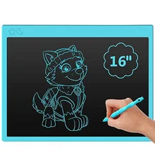 Tablette d'écriture LCD colorée de 16 pouces, tableau de gribouillage électronique, tableau d'écriture numérique, bureau, maison, école 
