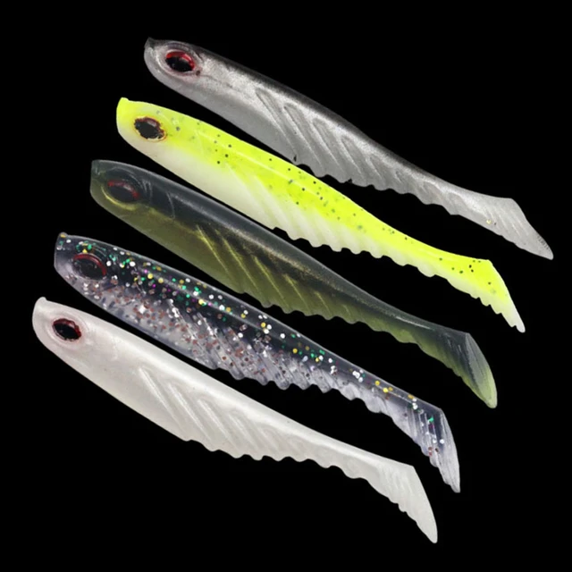 WALK FISH 5PCS/Lot 70mm 2.6g Soft Bait Minnow Swimbait Crazy