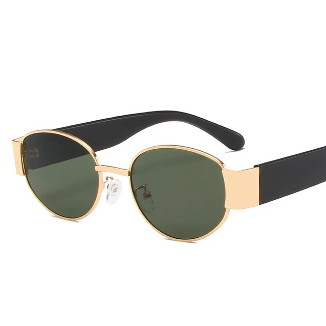 RBROVO Round Retro Sunglasses Women 2021 Vintage Eyeglasses Women/Men Brand Designer Glasses Women Luxury Oculos De Sol Feminino GoldDarkGreen