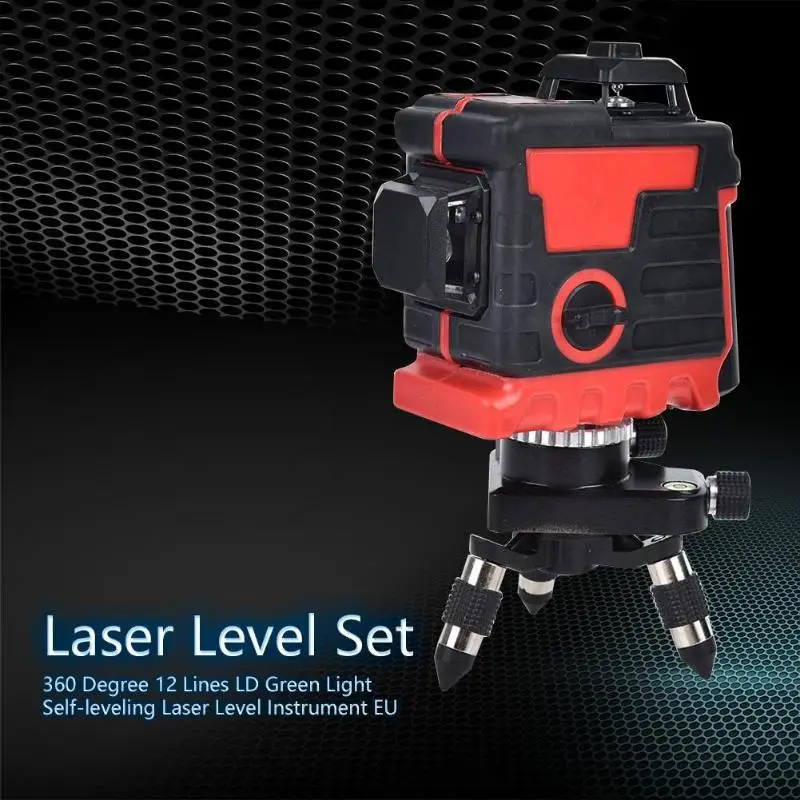 

High Precision Laser Level Device 360 Degree Remote Control Good Transmittance Low Refraction 12 Line Green Laser Self-leveling
