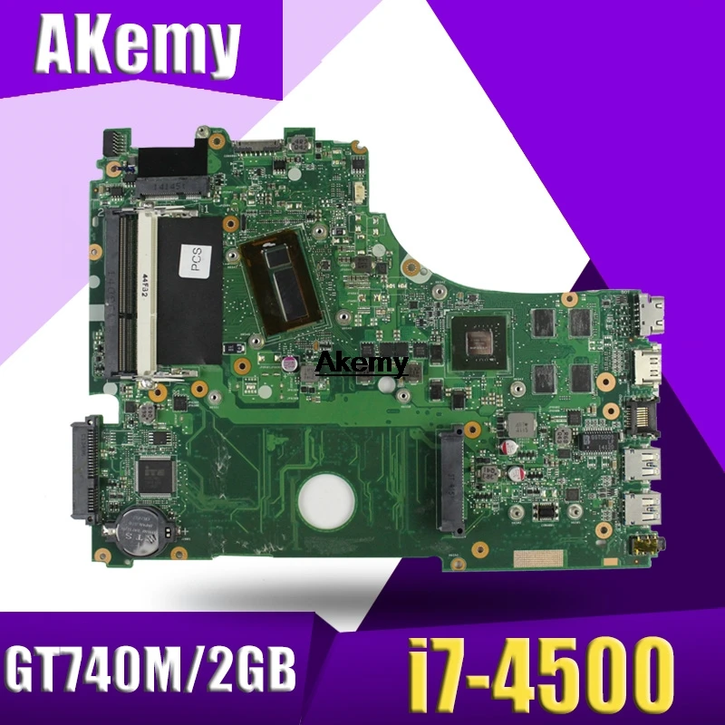 Для ASUS A750J K750J K750JB X750JB X750JN материнская плата для ноутбука тест 100% ОК i7 4500 GT740M/2 ГБ