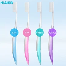 4 шт нано зубная щетка портативная зубная щетка для путешествий v-белая жесткая зубная щетка для взрослых с чехол для путешествий