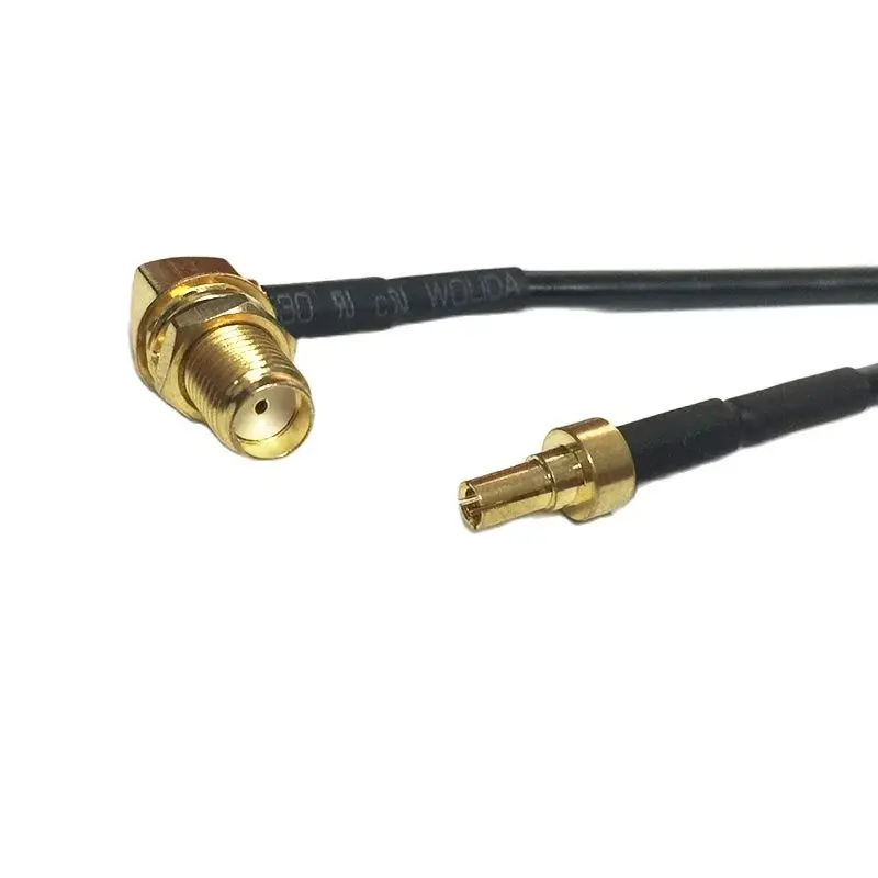 New SMA Female Jack Nut Right Angle To CRC9 Straight Male Plug  RG174 Cable Wire 20CM 8
