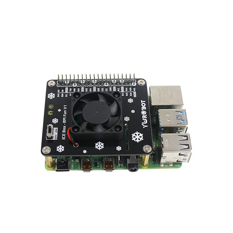 Raspberry Pi 4B вентилятор теплоотвода совместимый 3B+ плата расширения GPIO светодиодный свет для Raspberry pi 3B/3B+/4B