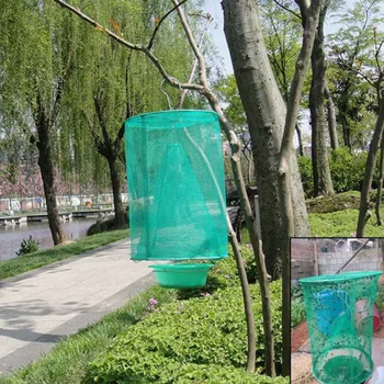

Pest Control Reusable Hanging Fly Catcher Killer Flies Flytrap Zapper Cage Net Trap Health Home Garden Supplies2