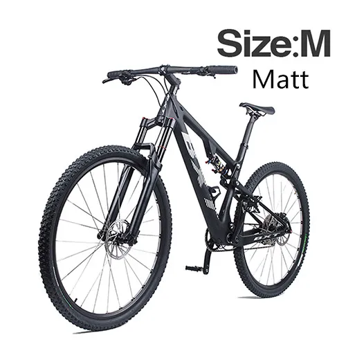 BXT 29er Full Suspension Mountain Bicycle T800 Carbon MTB Bike 11Speed Carbon S/M/L/XL Bike Frame Complete Bike 29*2.1” Wheel - Цвет: 142x12 M matt