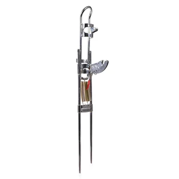 

Outdoor Automatic Double Angle Spring Fish Pole Fishing Stainless Steel Tackle Stand Support Steel Antioxidant Fishing Tool
