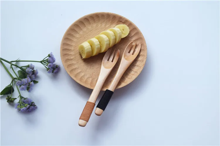 Новые продукты напрямую от производителя продажи креативные фруктовые закуски Wodden вилка японский и корейский стиль деревянные характеристики