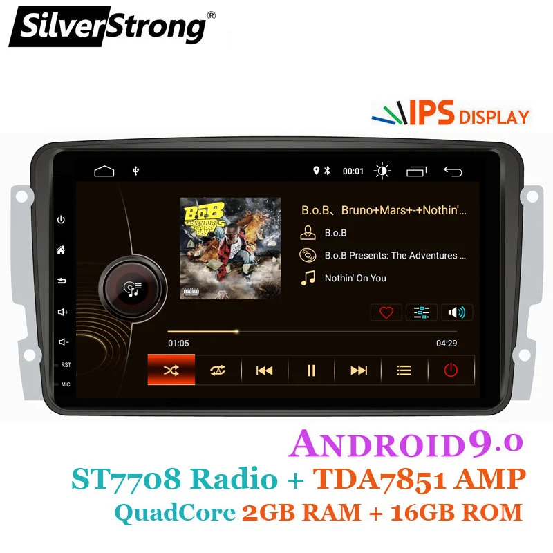 Best SilverStrong 8inch Android9.0 GPS Car Radio for Mercedes Benz CLK W209 W203 W208 W463 Vaneo Viano Vito 3