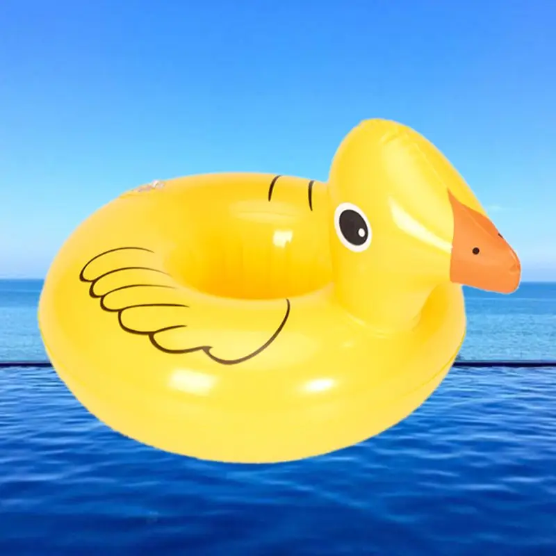 

Children Toys Little Yellow Duck Cup Holder Inflatable Coaster Floating Drink Bottle Storage Rack