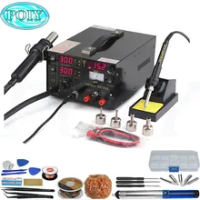 Электронная Мобильная PhoneYIHUA 853DA паяльная станция+ источник питания постоянного тока 3 в 1 паяльная станция