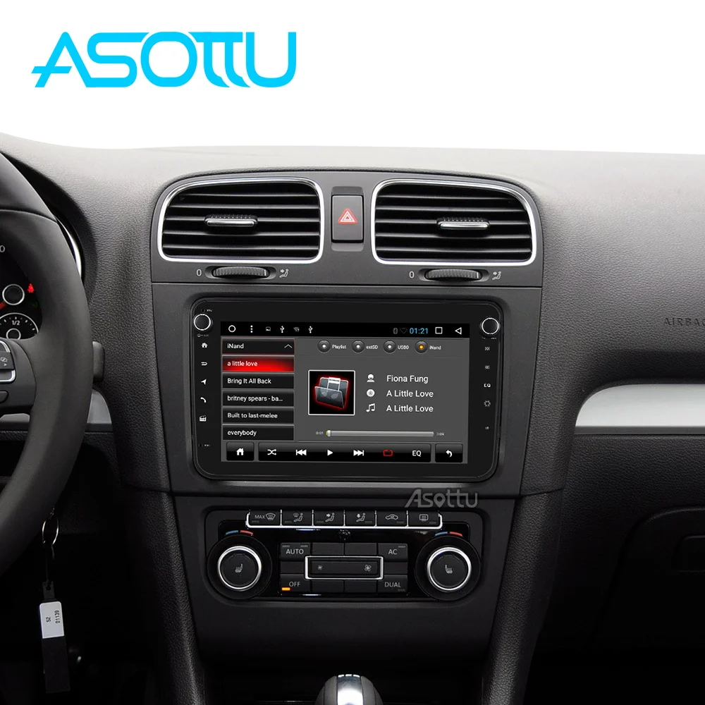 Cheap Asottu android 9.0 PX30 car dvd gps navigation for skoda for vw golf 6 7 polo tiguan passat b6  b5 gps player car 4