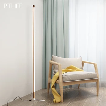 

Nordic Style Modern floor Lights 360° Rotatable remote control LED solid wooden floor lamp for Office/Dining room/living room