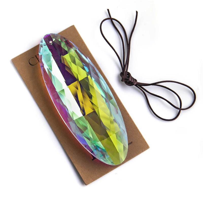 H&D 120mm Rainbow Crystal Drop Prism Suncatcher Hanging Pendant Ornament Window Sun Catcher Home Wedding Decoration Accessories sun catcher crystal pendant sun catchers window ornament