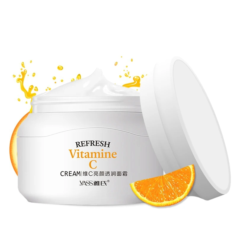 

Vitamin C Face Cream Moisturizer Concealer Brightening Skin Face Cream Natural Nude Makeup Base Daily Skin Care