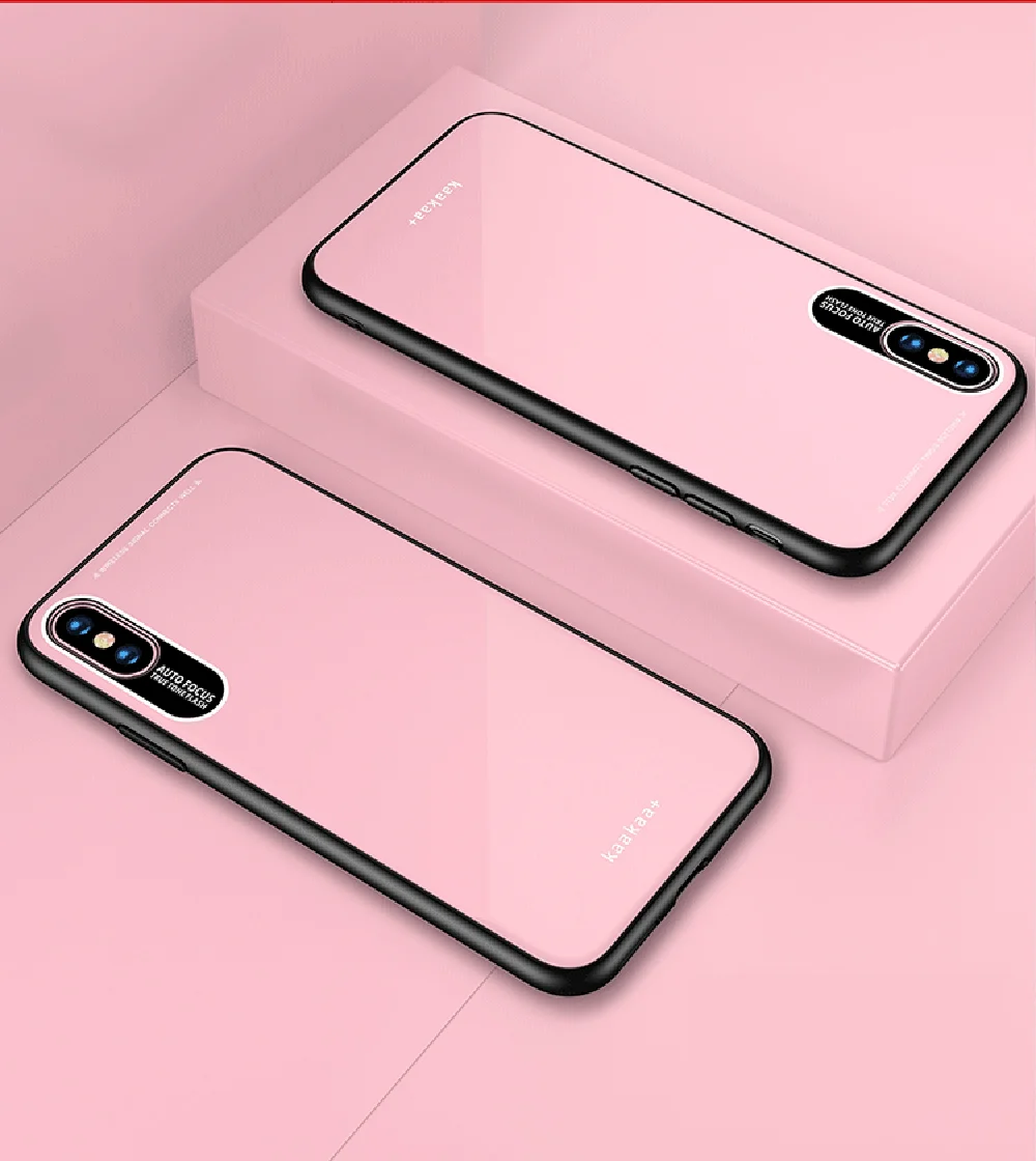 Глянцевый чехол для телефона из оргстекла iphone 6 6s 7 8 plus X XR XS MAX 11 pro max яркая задняя
